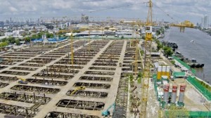 This was the construction site in June, 2015, when parliament secretary Jarae Pruangpan took the media to see the delayed project. 