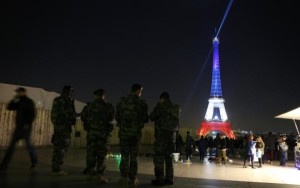 Paris attacks The Eiffel Tower illuminated in the colours of the French tricolour flag in tribute to the victims of the November 13 2015 attacks on Paris which left 130 people dead Credit: LUDOVIC MARIN/AFP/Getty Images 