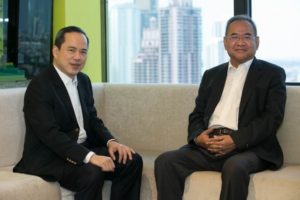 AP (Thailand) CEO Anuphong Assavabhokhin, left, and managing director Pichet Vipavasuphakorn.