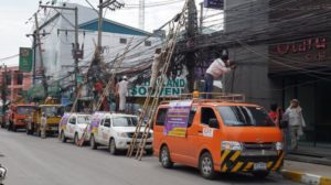 Work has begun in earnest to bury the unsightly wires and cables that blight tourist spots on the holiday island of Koh Samui.