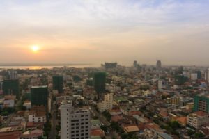 Photo of sunrise over Cambodia capital