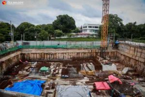 A Rangoon construction site.